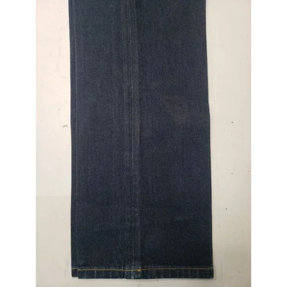 Levi's 505 Jeans Mens 38x34 Blue Regular Fit Straight Leg Dark Wash Denim